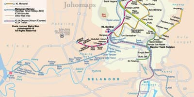 Малайзия карта на метрото 