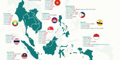Карта на Малайзия религия
