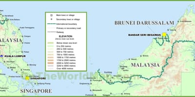 Малайзия география на картата