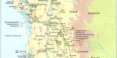 Карта на щата perak Малайзия