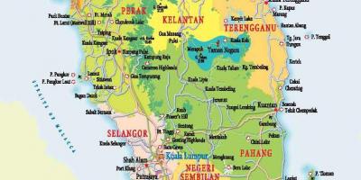 Карта На Западна Малайзия